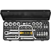 Elora Steckschlüssel-Satz 1/2", 12-kant+Innen-Sechskant, 31-teilig 10-32 mm, -770-LIMU