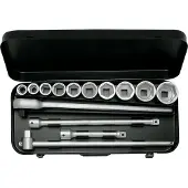 Elora Steckschlüssel-Satz 3/4", zwölfkant, 14-teilig 22-50 mm, -770-S10 MZ