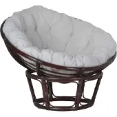 MiaMöbel Sessel Rattan 100 cm Modern 100% Baumwolle Rattan Braun
