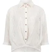Cartoon Klassische Bluse "Oversize-Bluse mit Kragen", Damen, Gr. 38, weiß (rohweiß), Obermaterial: 77% Viskose CV. 23% Polyamid PA., Blusen Klassische Bluse