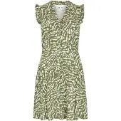 Apricot Druckkleid "Minikleid" mit Rüschen