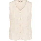 Cartoon Blusenkimono "Sommerweste mit Streifen", Damen, Gr. 34, bunt (nature, silber), Obermaterial: 53% Leinen LI. 45% Viskose CV. 2% Polyester PES., Blusen Blusenkimono
