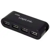 Logilink USB 2.0 Hub 4-Port mit Netzteil schwarz