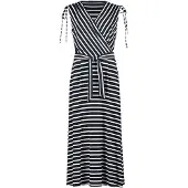 Betty Barclay Jerseykleid "Jerseykleid ohne Arm", Damen, Gr. 40, EURO, blau (dunkelblau, weiß), Obermaterial: 95% Viskose CV. 5% Elasthan EL., Kleider Jerseykleid