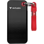 Verbatim Pocket SSD, 1 TB, USB Typ-C, 3.2 Gen 2 (3.1 Gen 2), 1000 MB/s, 10 Gbit/s, Schwarz, Rot