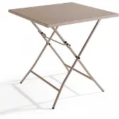 Oviala Tischer Klappbarer Outdoor-Gartentisch Taupe - Palavas