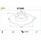 Valeo 2x Bremsscheiben Hinten für HYUNDAI Tucson (NX4, NX4E) 300mm 673695