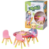 Baby Born Minis - Playset Happy Birthday, Puppe Lea 7cm, Tisch, Kuchen + Stühle