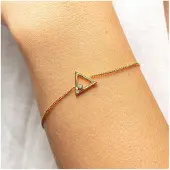 Cai Armband 925/- Sterling Silber Zirkonia 16+3cm vergoldet CAI Gelb