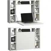 VCM Computertisch hängend | Klapptisch | Wandschreibtisch | Maße ca. H. 60 x B. 90 x T. 20 cm | Schreibtisch - Wandila