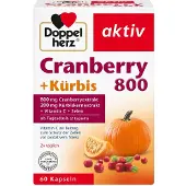Queisser Pharma GmbH & Co. KG Doppelherz aktiv Cranberry + Kürbis 800 Kapseln zum Schutz der Zellen vor oxidativem Schutz, 60 St. Kapseln