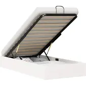 vidaXL Ottoman Bettgestell mit Stauraum Weiß 80 x 200 cm