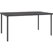 vidaXL Möbel Outdoor-Esstisch Anthrazit 150x90x74 cm Stahl - Gartentische &1789
