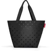 Reisenthel shopper M, Einkaufstasche, Tragetasche, Tasche, Glossy Dots Black, 15 L, ZS7075