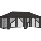 vidaXL Pavillon Dach mit Seitenwänden Anthrazit 600,5 x 300,5 cm