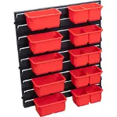 Qbrick System Container Set Nr. 3 Werkstattwand 39 x 35 cm mit 10 Behältern für PRO Organizer 100 Expert / 200 Expert / PRO Drawer 3