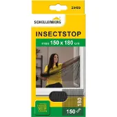 SCHELLENBERG Fliegengitter für Fenster, Insektenschutz mit Befestigung, ohne bohren, 150 x 180 cm, anthrazit, 20409
