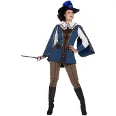 Wilbers Blaues Musketier Kostüm für Frauen