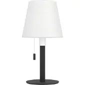 Eglo Design-Tischleuchte Montapalma Schwarz mit weißem Kegel