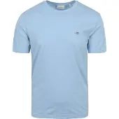 Gant für Herren. 2003184 Schild T-shirt blau (4XL), Lässig, Baumwolle, Kurzarm, Nachhaltig