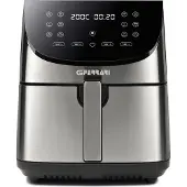 G3ferrari G3 Ferrari FRIGGISANO XXL Single 8 L Freistehend 1700 W Heißluftfritteuse Schwarz, Edelstahl