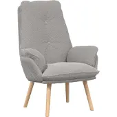 vidaXL Sessel Hellgrau 69 x 74 x 93 cm Sherpa-Stoff