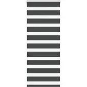 vidaXL Doppelrollo Schwarz 65x150 cm Stoffbreite 60,9 cm Polyester