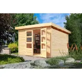 Karibu Gartenhaus Gerätehaus Askola 5 naturbelassen 302x246x211 cm