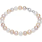 Valero Pearls Armband - Sterling Silber Perlen-Armband Süßwasser-Zuchtperl - Gr. 17 CM - in Mehrfarbig - für Damen