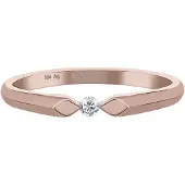 Cai Ring 925/- Sterling Silber Zirkonia Glänzend CAI Rot