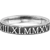 Cai Ring 925/- Sterling Silber Mattiert Silbergrau