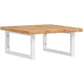 Syfax Waschtischplatte mit Halterung Stahl und Massivholz Eiche