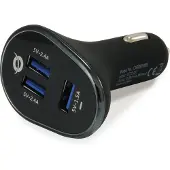 Conceptronic CARDEN 3-Port 31.5W USB-KFZ-Ladegerät, Auto, Zigarettenanzünder, 5 V, Schwarz