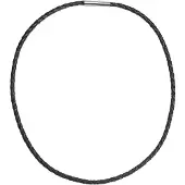 Rafaela Donata Leder-Kette Echtleder in schwarz | Gr.: 50 cm