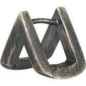 Cai Single Ohrring 925/- Sterling Silber 13mm oxidiert CAI Silbergrau