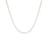 Rafaela Donata Perlen-Kette Sterling Silber Muschelkernperle in weiß | Gr.: 40 cm