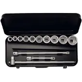 Elora Steckschlüssel-Satz 3/4", zwölfkant, 13-teilig 22-50 mm, -770-S10 OKM