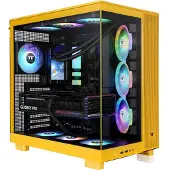 Thermaltake View 380 XL TG ARGB, Midi Tower, PC, Gelb, ATX, micro ATX, Mini-ITX, SPCC, Gehärtetes Glas, Gaming