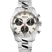 Alpina Startimer Pilot Herren Silberuhr AL-372WB4S26B