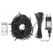 Idena 12x Lichterkette 200 LED warmweiß und weiß 8h Timer 27,9m