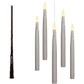 Anna's Collection LED schwebende Kerzen (5 Stück) mit Zauberstab