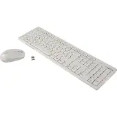 Logilink Tastatur Maus Kombination Funk, Volle Größe (100%), Kabellos, USB, Weiß, Maus enthalten