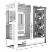Thermaltake AX500, Full Tower, PC, Weiß, ATX, EATX, micro ATX, Mini-ITX, SSI CEB, SSI EEB, SPCC, Stahl, Gehärtetes Glas, 18,5 cm