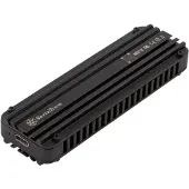 Silverstone MS12, SSD-Gehäuse, M.2, PCI Express 3.0, Seriell angeschlossener SCSI, 20 Gbit/s, USB Anschluss, Schwarz