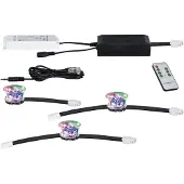 Paulmann 2Easy Einbauleuchten Basis-Set RGB LED mit IR Fernbedienung 3x3W 30VA 51mm