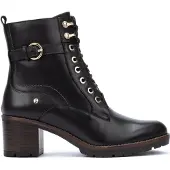Pikolinos Damen Stiefelette Leder Schnürboot Schnalle Llanes W7H-8510, Größe:40 EU, Farbe:Schwarz