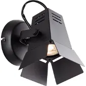 Brilliant schwarzer LED Wandstrahler mit warmweißem Licht MOVIE | Wandspot mit schwenkbarem Kopf | Leuchtmittel inklusive und wechselbar | Metall