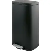 Spirella Abfalleimer 50 Liter Edelstahl mit Absenkautomatik und Inneneimer "Akira" Küche Mülleimer Softclose Abfalleimer schwarz matt