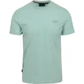 Superdry Rundhalsshirt "ESSENTIAL LOGO EMB TEE" aus Baumwolle und Single Jersey, Slim Fit, Kurzarm, hüftlang