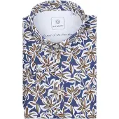 Blue industry Short Sleeve Hemd Druck Dunkelblau